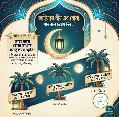 সারা বছর রোজা রাখার সওয়াব অর্জনের সুবর্ণ সুযোগ!